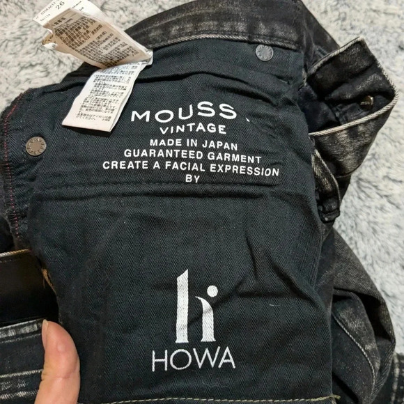 Moussy Vintage Black Jeans Lenwood Distressed Mid Rise Cropped Denim size 26 - Picture 13 of 13